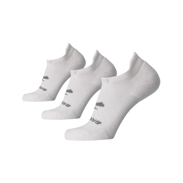 BROOKS Run-In No Show 3-Pack White