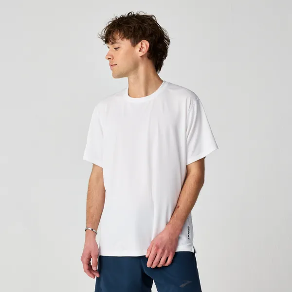 BROOKS Men's Dash Short Sleeve White