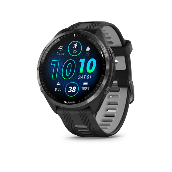Garmin International Forerunner 965 Carbon Gray DLC Titanium Bezel with Black Case