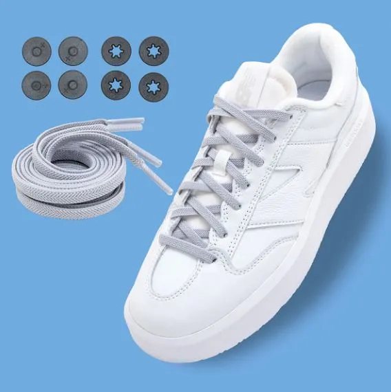 Lock Laces Flat Laces Flat Gray