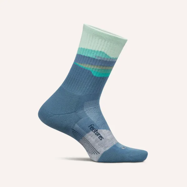 FEETURES Trail Max Cushion Mini Crew Tectonic Blue