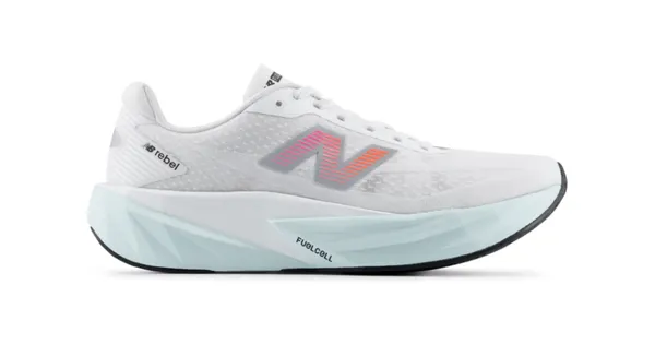 New Balance Men's FuelCell Rebel v5 Breathe NB 03 WHITE/PINK HEAT/GLINT BLUE